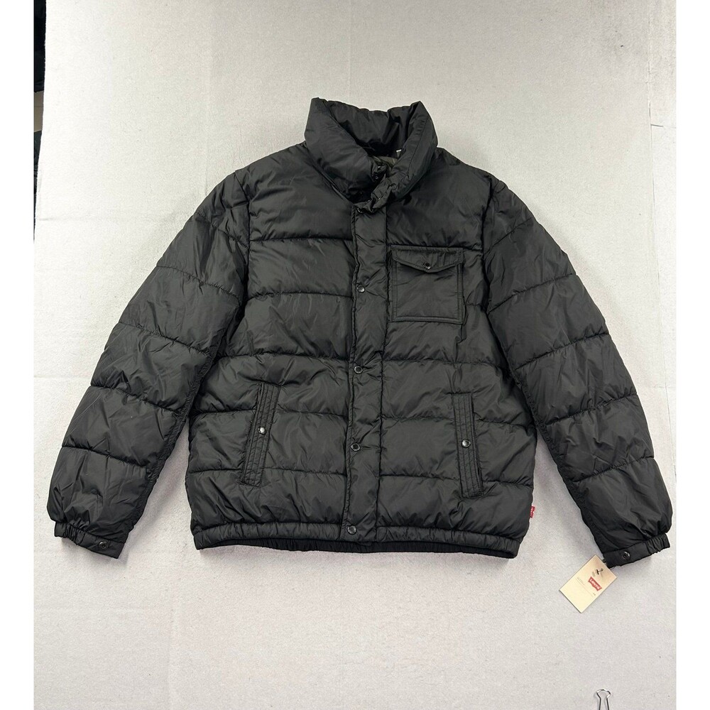 New Levi's Men’s Black Puffer Jacket Large